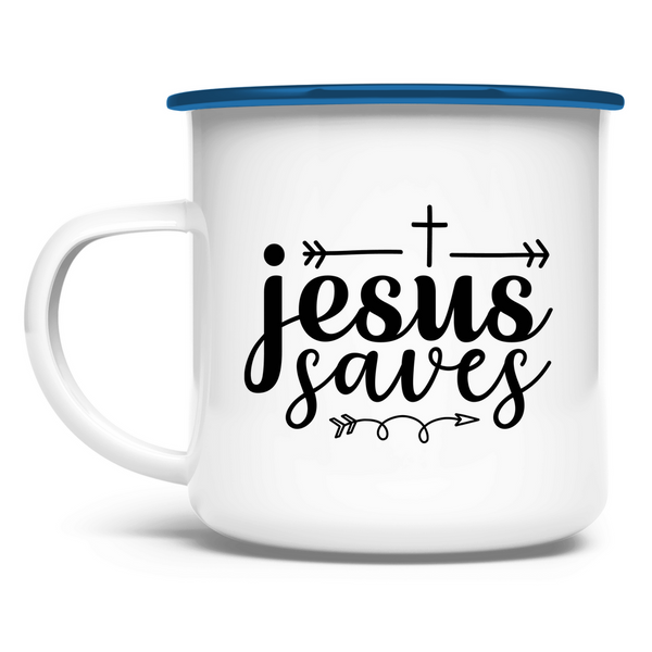 Emaille Tasse jesus saves