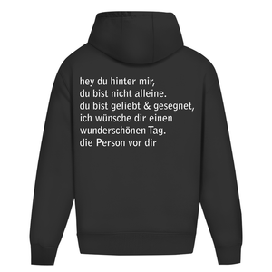 Oversize Hoodie Ohne Kordel hey du hinter mir