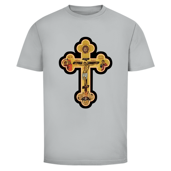 Herren T-Shirt Griechisch Orthodoxe Jesus Kreuz