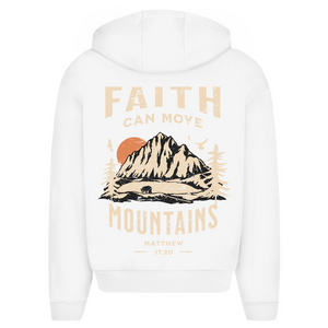 Oversize Zipper Hoodie faith can move mountains matthew 17:20