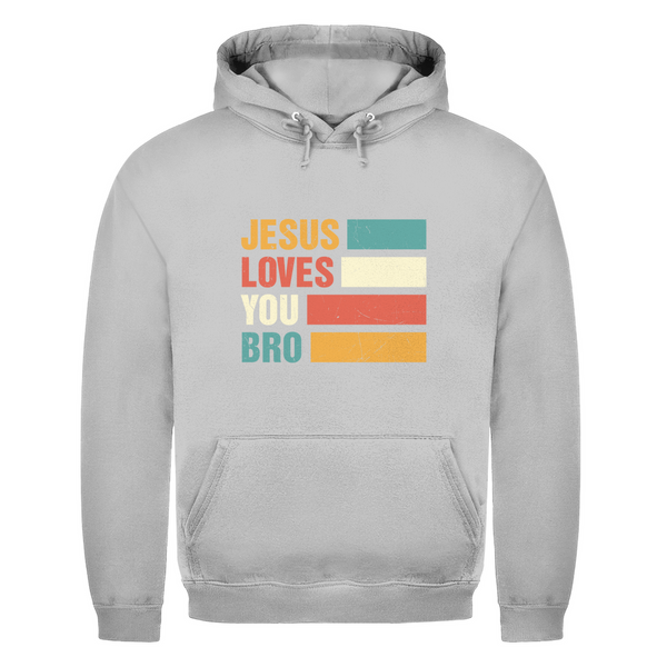 Herren Hoodie jesus loves you bro