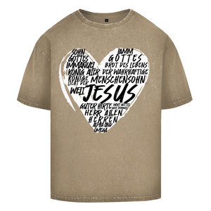 Oversize Washed T-Shirt jesus guter hirte