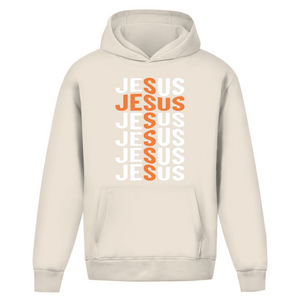 Oversize Hoodie Ohne Kordel jesus kreuz
