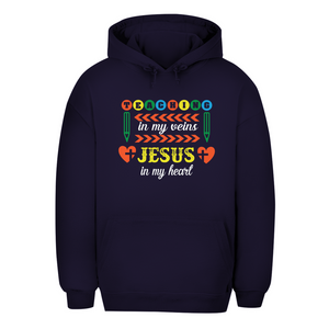 Unisex Oversize Hoodie teaching in my veins jesus in my heart