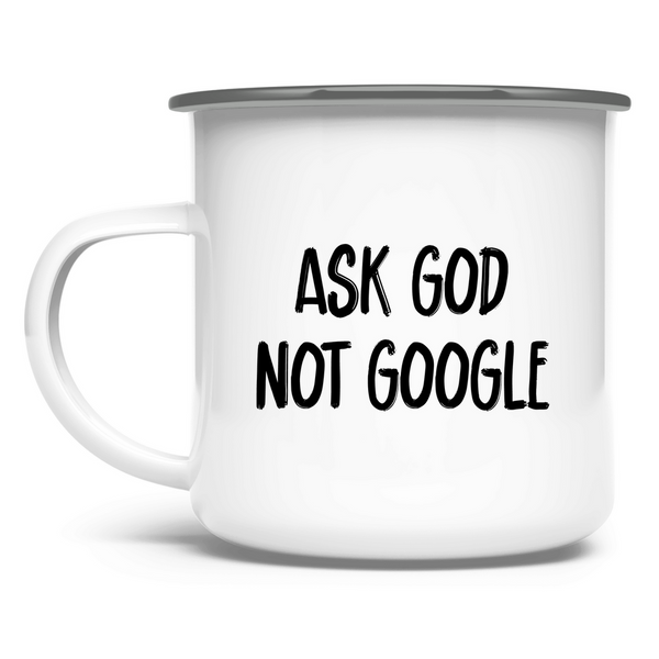 Emaille Tasse ask god