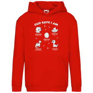 Kinder Hoodie god says i am amazing psalm 139:14