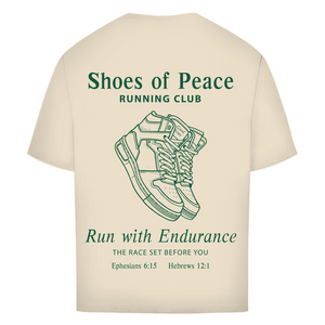Oversize T-Shirt run with endurance hebrews 12:1