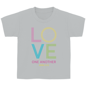 Kinder T-Shirt love one another john 15:12