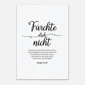 Fürchte dich nicht Jesaja 41,10 Leinwandbild