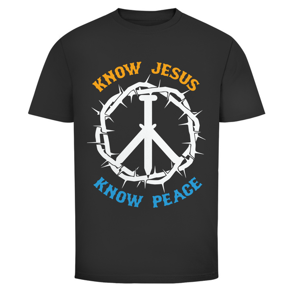 Herren T-Shirt know jesus know peace