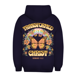 Unisex Oversize Hoodie transformed by christ romans 12:2