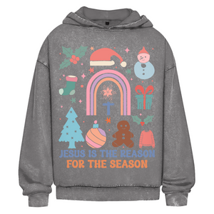 Oversize Washed Hoodie jesus is the reason for the season