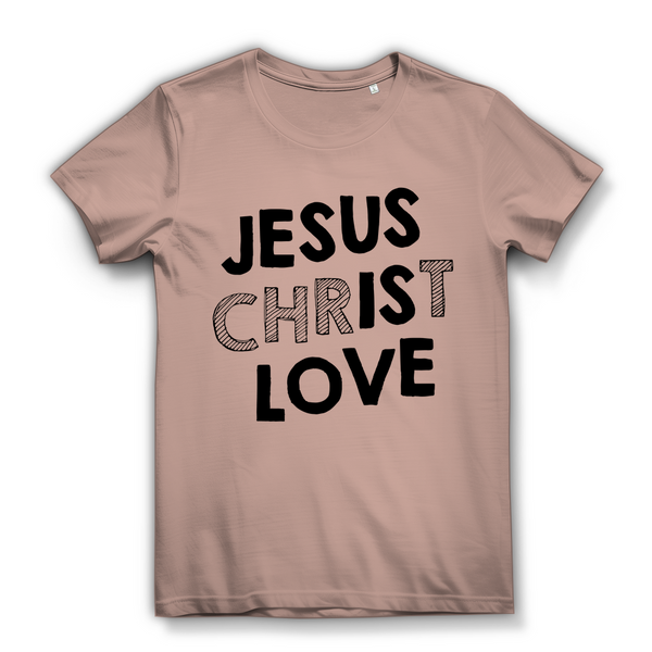 Damen Bio T-Shirt jesus christ love