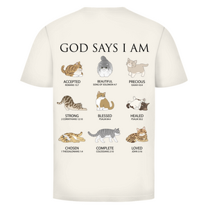 Herren T-Shirt god says i am accepted romans 15:7