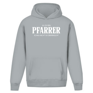 Oversize Hoodie Ohne Kordel ich bin pfarrer