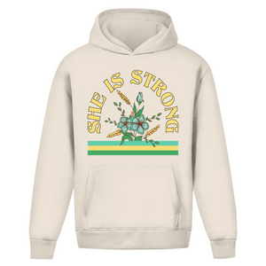 Oversize Hoodie Ohne Kordel she is strong