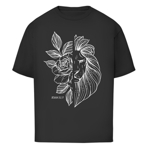 Oversize T-Shirt Blume Löwe jesaja 33,17