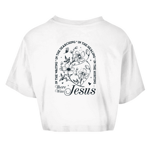 Damen Oversize Crop Top there was jesus