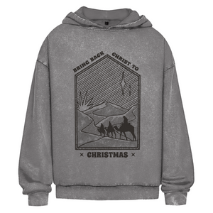 Oversize Washed Hoodie christ to christmas