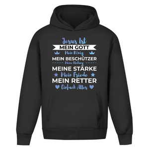 Oversize Hoodie Ohne Kordel jesus ist mein gott
