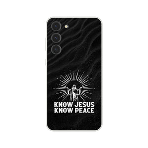 know jesus know peace Samsung-Hülle
