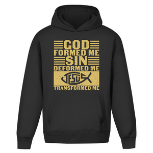 Oversize Hoodie Ohne Kordel god formed me