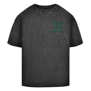 Oversize Washed T-Shirt run with endurance hebrews 12:1