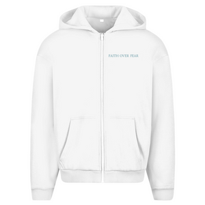 Oversize Zipper Hoodie faith over fear psalm 118:6