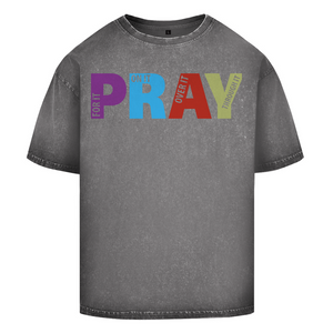 Oversize Washed T-Shirt pray on it
