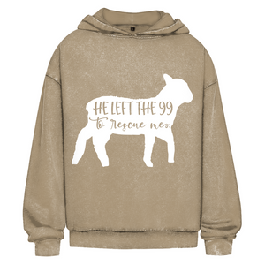 Oversize Washed Hoodie he left the 99