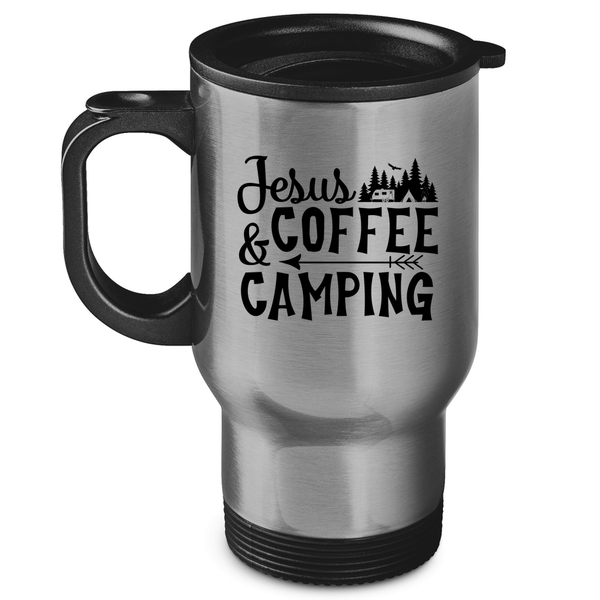 Edelstahl-Thermobecher jesus coffee camping