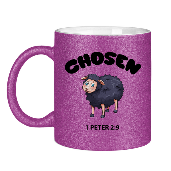 Glitzertasse chosen schaf 1 peter 2:9