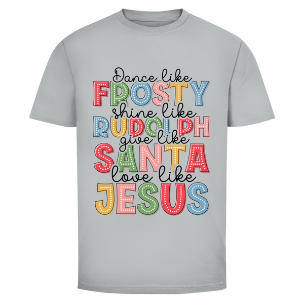 Herren T-Shirt give like santa love like jesus