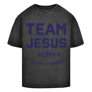 Oversize Washed T-Shirt team jesus john 3:16