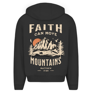 Oversize Zipper Hoodie faith can move mountains matthew 17:20