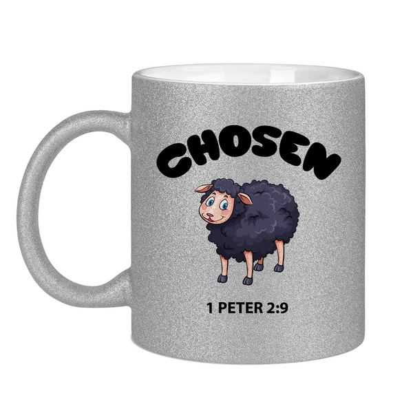 Glitzertasse chosen schaf 1 peter 2:9