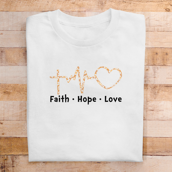 Herren T-Shirt faith hope love