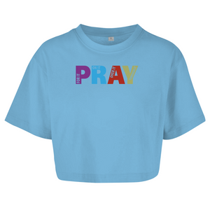 Damen Oversize Crop Top pray on it