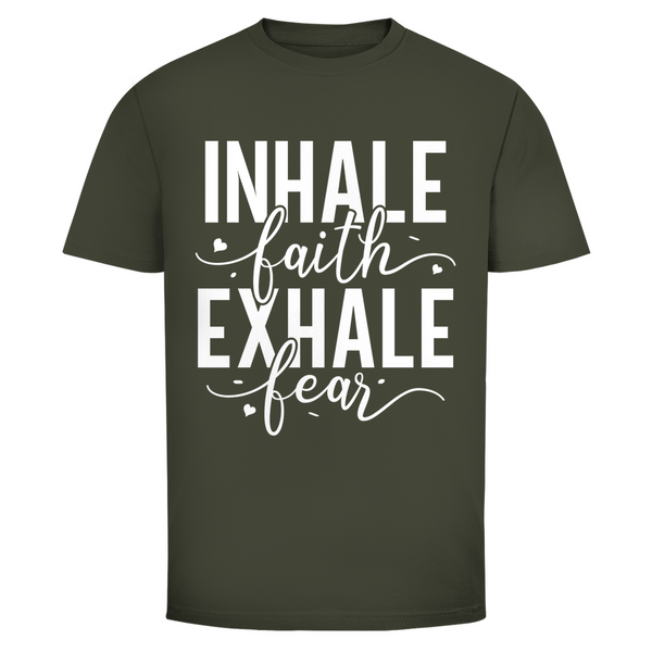 Herren T-Shirt inhale faith exhale fear