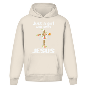 Oversize Hoodie Ohne Kordel just a girl who loves jesus