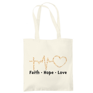 Tragetasche faith hope love