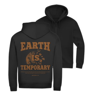 Herren Zipper Hoodie earth ist temporary matthew 5:18