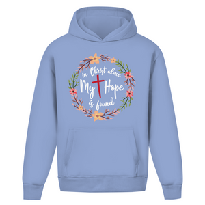 Oversize Hoodie Ohne Kordel in christ alone my hope is found