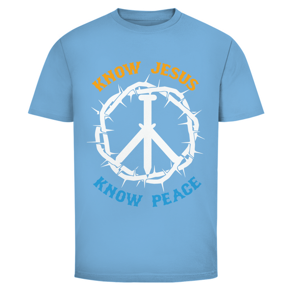 Herren T-Shirt know jesus know peace