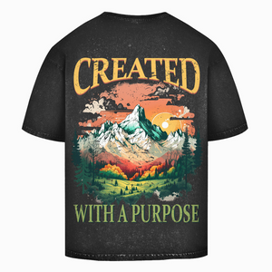 Oversize Washed T-Shirt created with a purpose ephesians 2:10