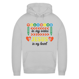 Damen Hoodie teaching in my veins jesus in my heart