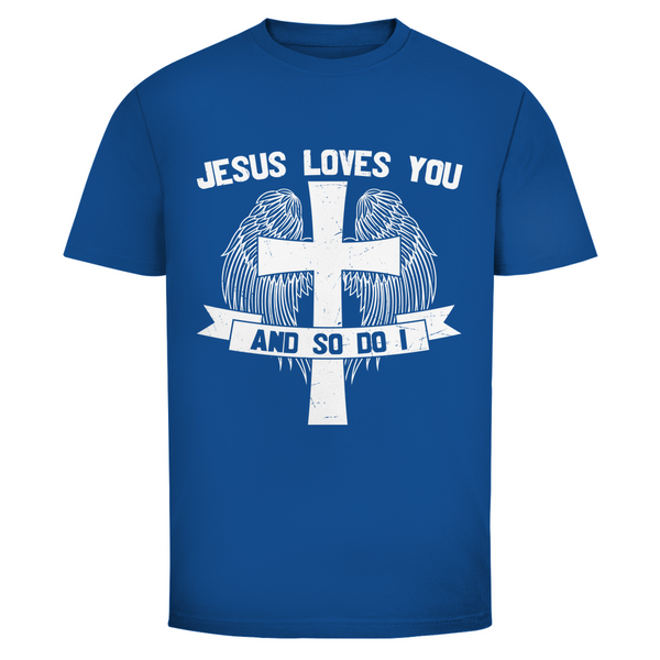 Herren T-Shirt jesus loves you and so do i