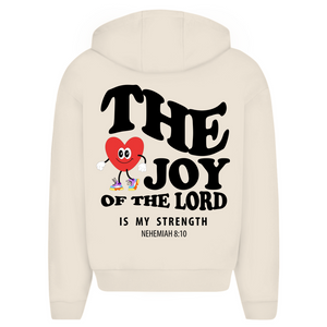 Oversize Zipper Hoodie the joy of the lord nehemiah 8:10