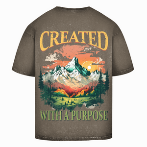 Oversize Washed T-Shirt created with a purpose ephesians 2:10