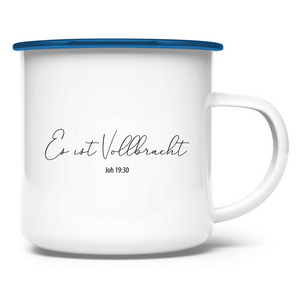 Emaille Tasse es ist vollbracht joh 19:30